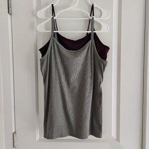 NOBO Set of 2 Tank Tops Gray Purple Size XL